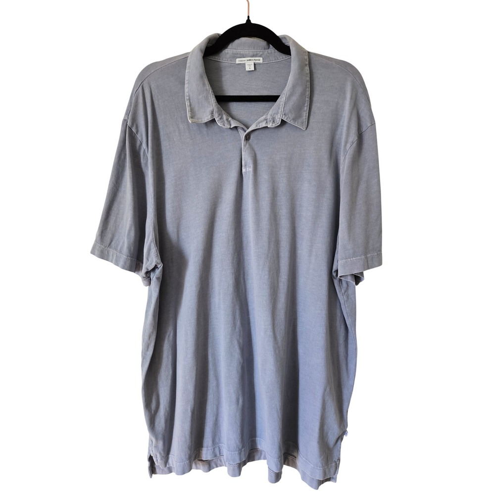 James Perse Mens 5 Polo Shirt Supima Cotton Jersey Short Sleeve MSX3337
